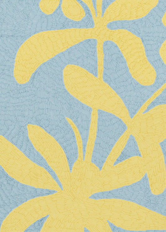 Goldene Blütenblätter blühen | Poster