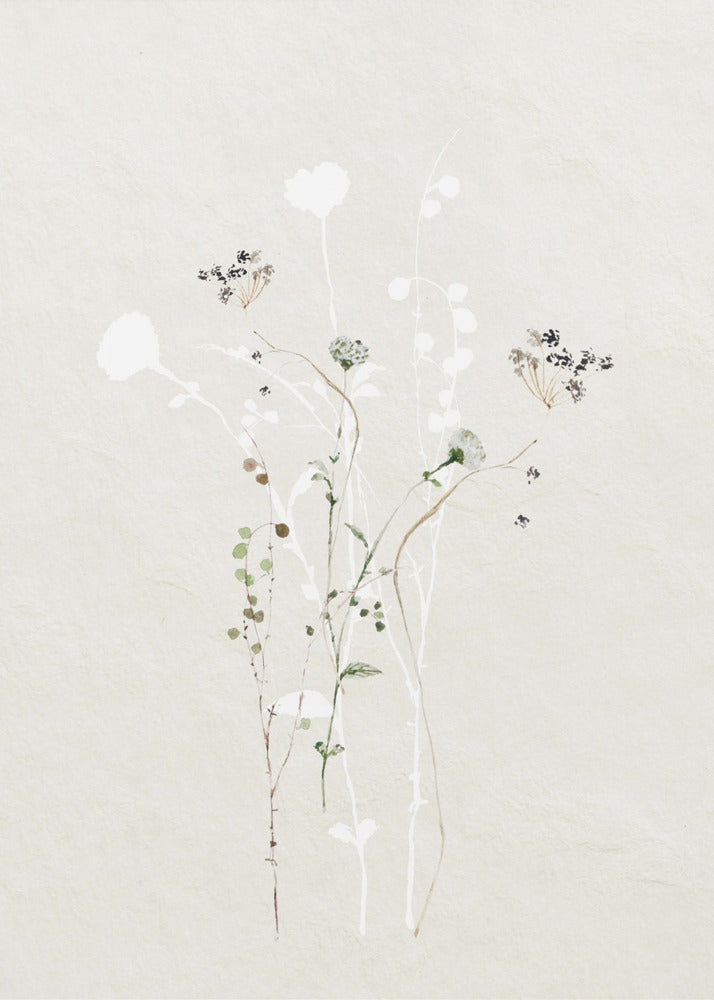 Gedämpfte botanische Elemente | Poster