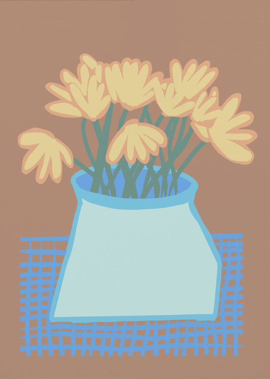 Gänseblümchen in der Vase | Poster
