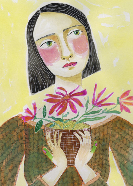 Pflanzenmama mit grünem Daumen | Poster