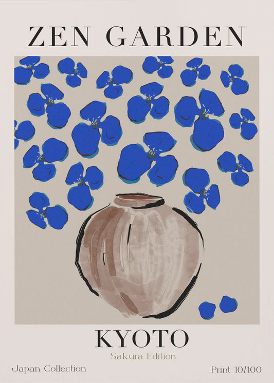 Himmelblaue Blüten | Poster