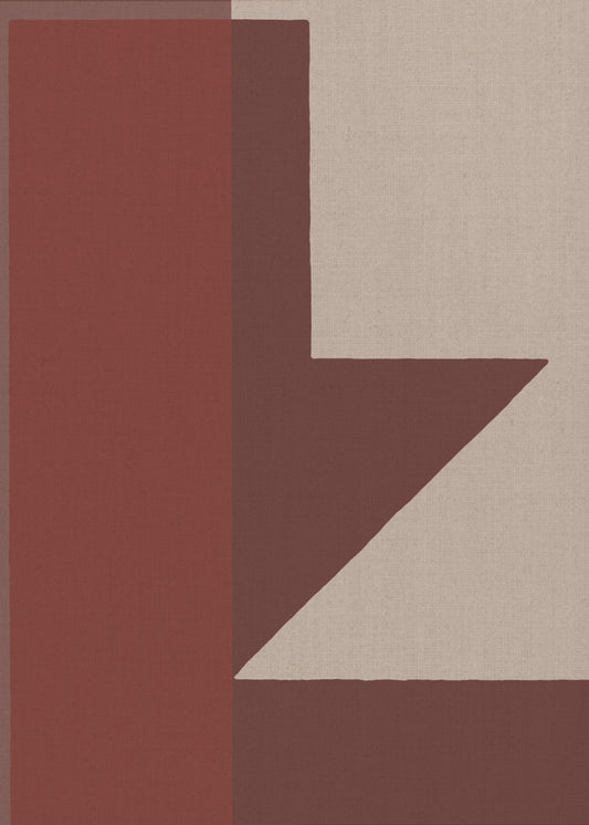 Rote geometrische Komposition | Poster