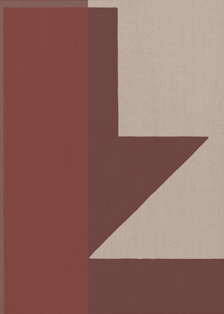 Rote geometrische Komposition | Leinwand