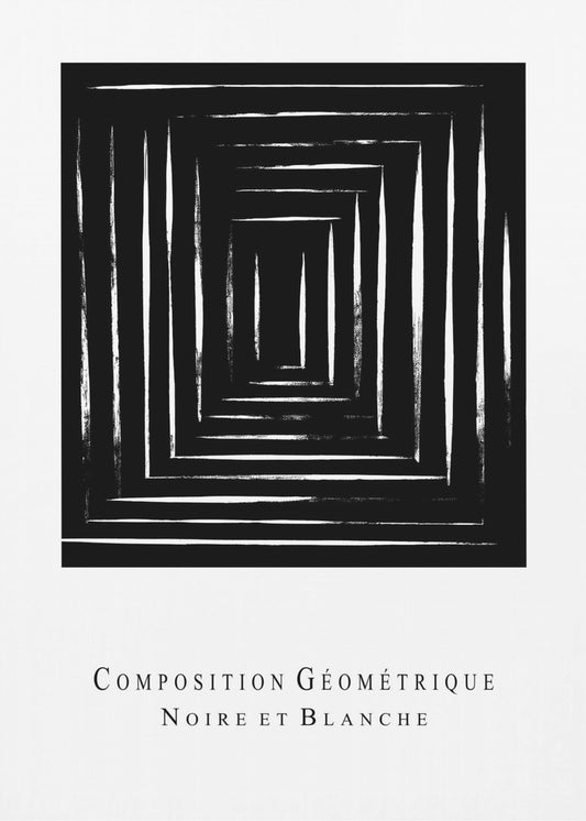 Komposition Géométrique Noire et Blanche | Poster