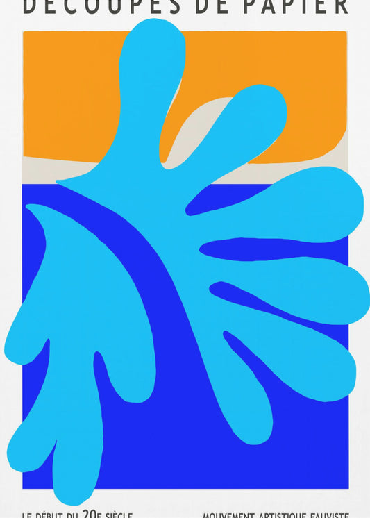 Blaue Spritzerformen | Poster