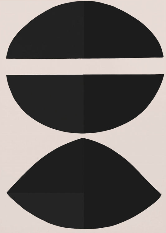 Schwarze geometrische Formen | Poster