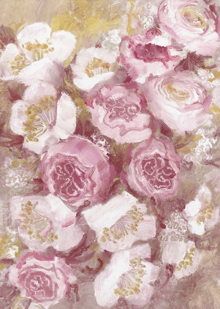 Blumenstrauß mit rosa Rosen | Poster