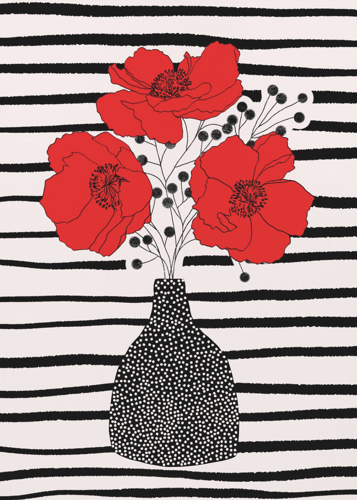 Drei Mohnblumen | Leinwand