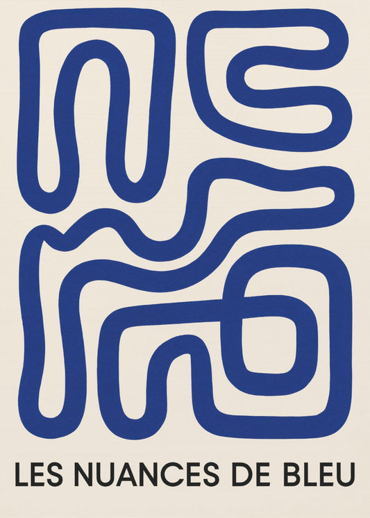 Blauer Labyrinthfluss | Poster