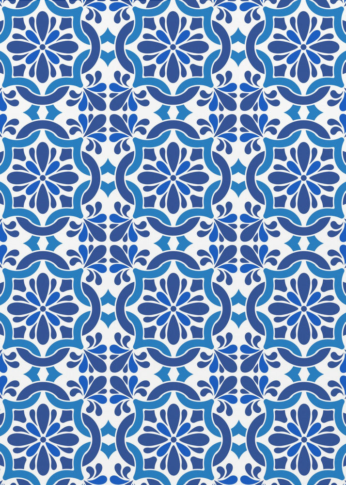 Azulejos Azules Oscuros | Poster
