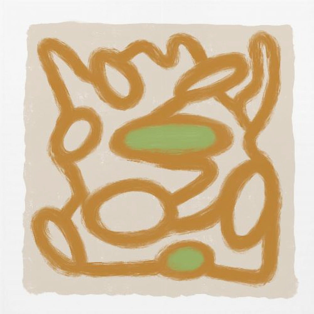 Tan Scribble 1 | Leinwand