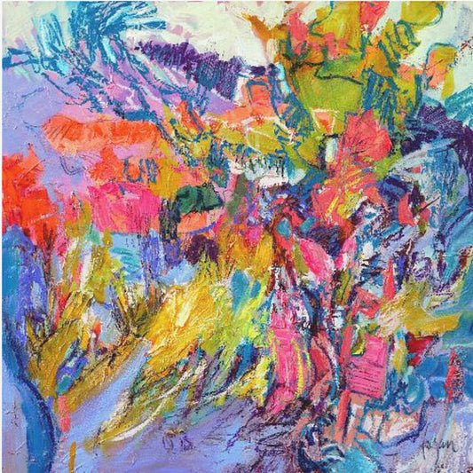 Expressionistisches buntes abstraktes Poster