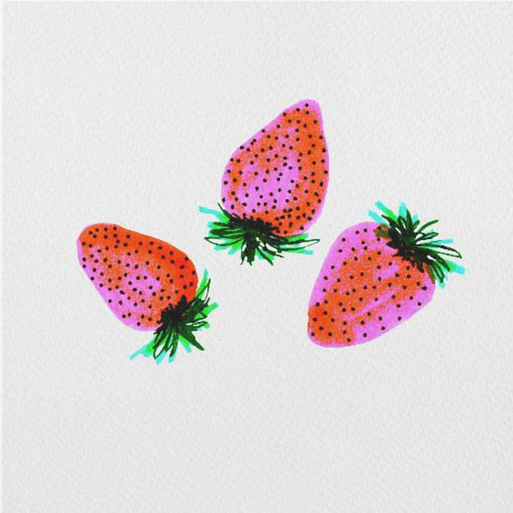 Roter Lavendel Süße Erdbeeren Obst | Leinwand