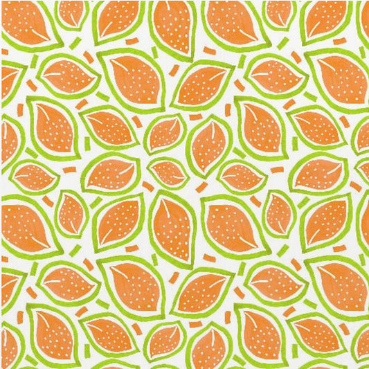 Melone verstreute Blätter Polka Dot | Poster