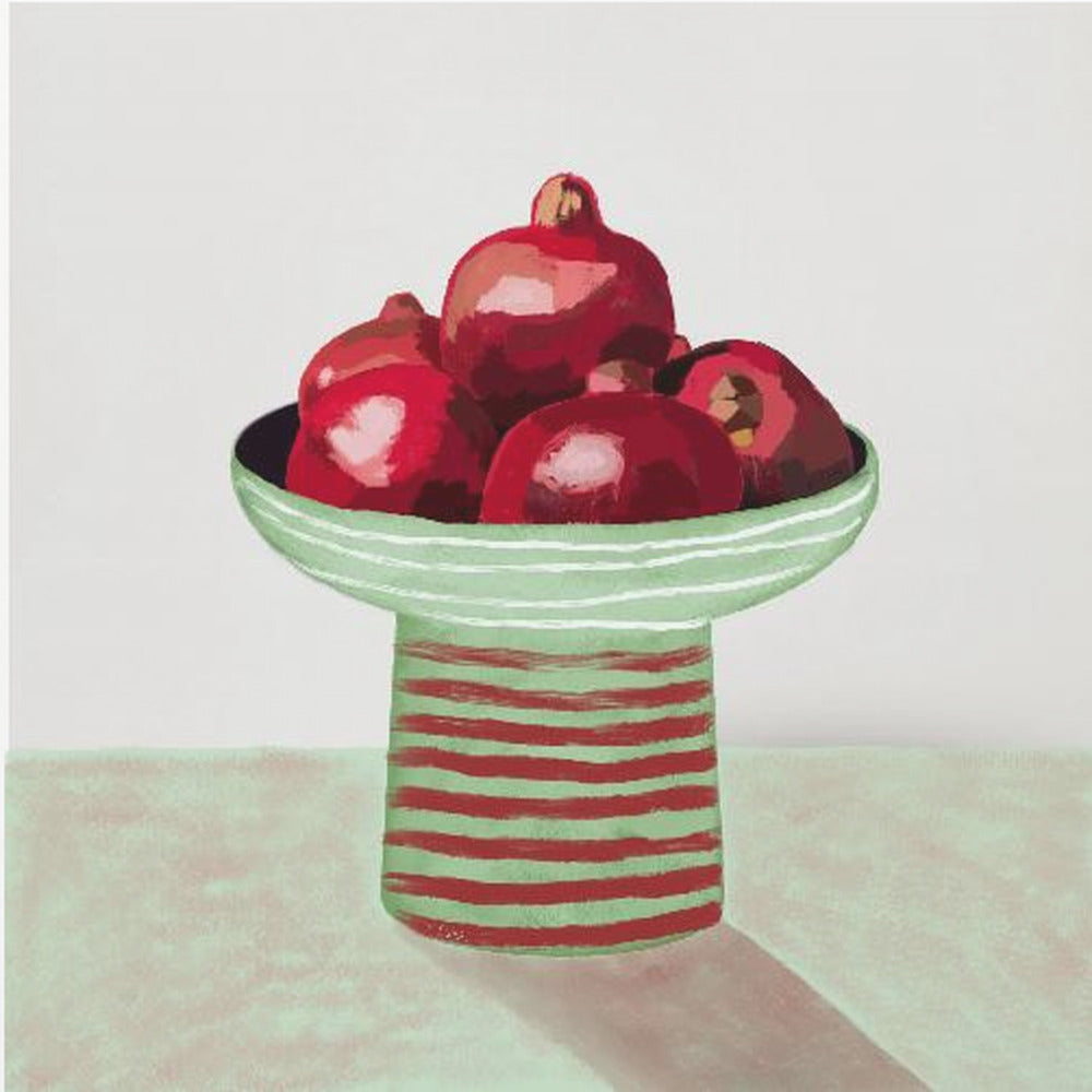 Granatapfel-Obstschale | Leinwand