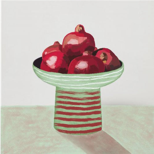 Granatapfel-Obstschale | Leinwand