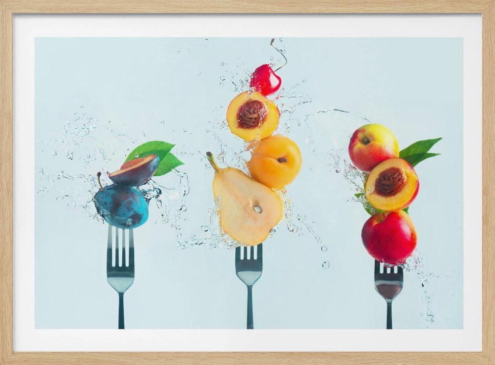 Obstsalat zubereiten | Poster