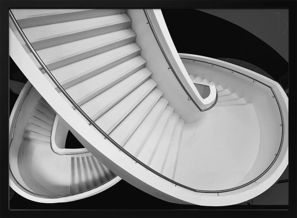 Schwarzweiß-Treppe | Poster