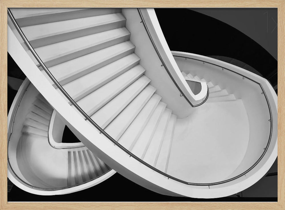 Schwarzweiß-Treppe | Poster