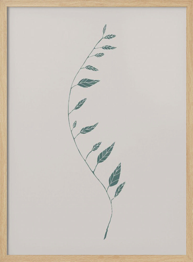 Gewellter Zweig Grün | Poster