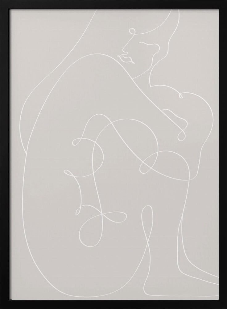 Frau Linien Weiß | Poster