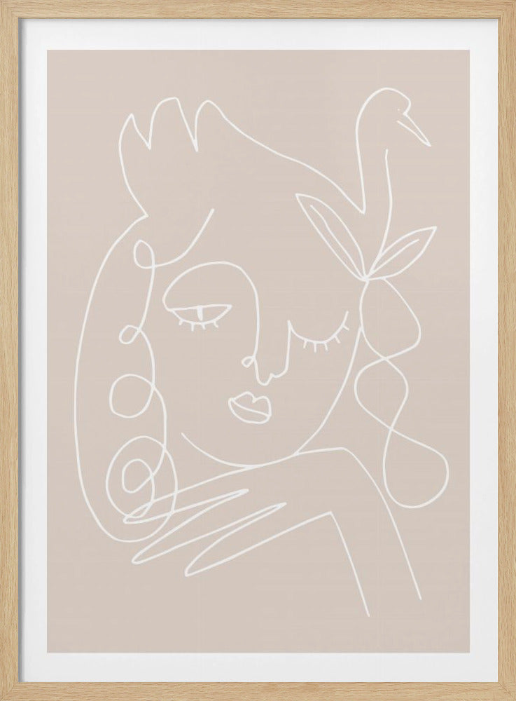 Der Schwan Beige | Poster