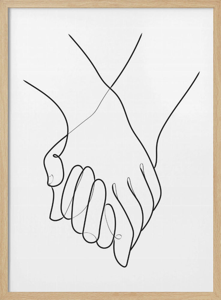 Händchenhaltende Linien | Poster
