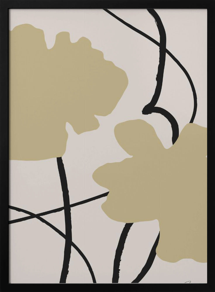 Beige Flowers 02 | Poster