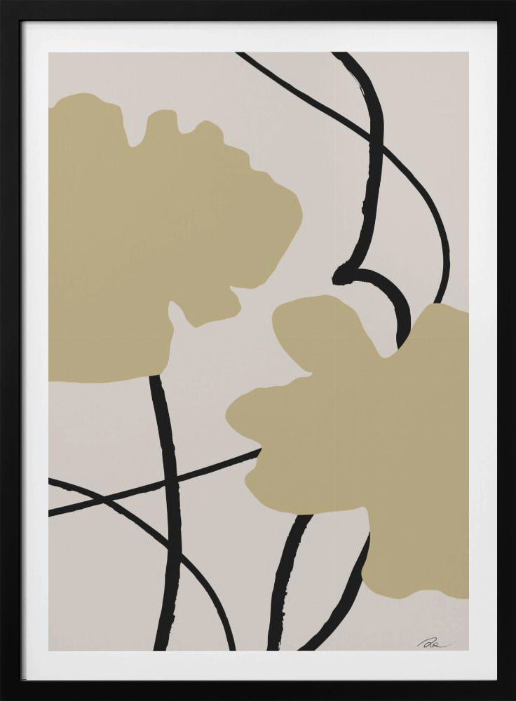 Beige Flowers 02 | Poster