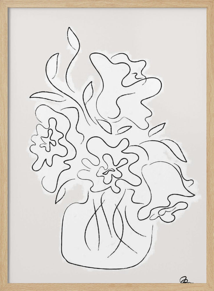 Flower Bouquet Grey | Poster