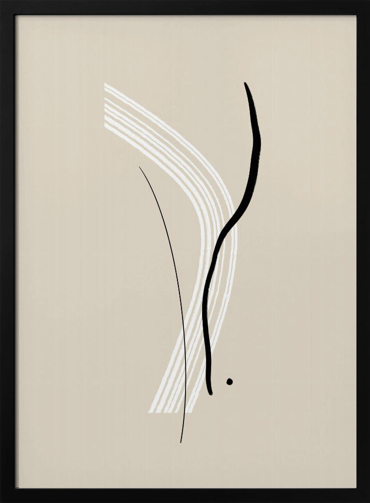 Elegante schwarz-weiße Linien | Poster