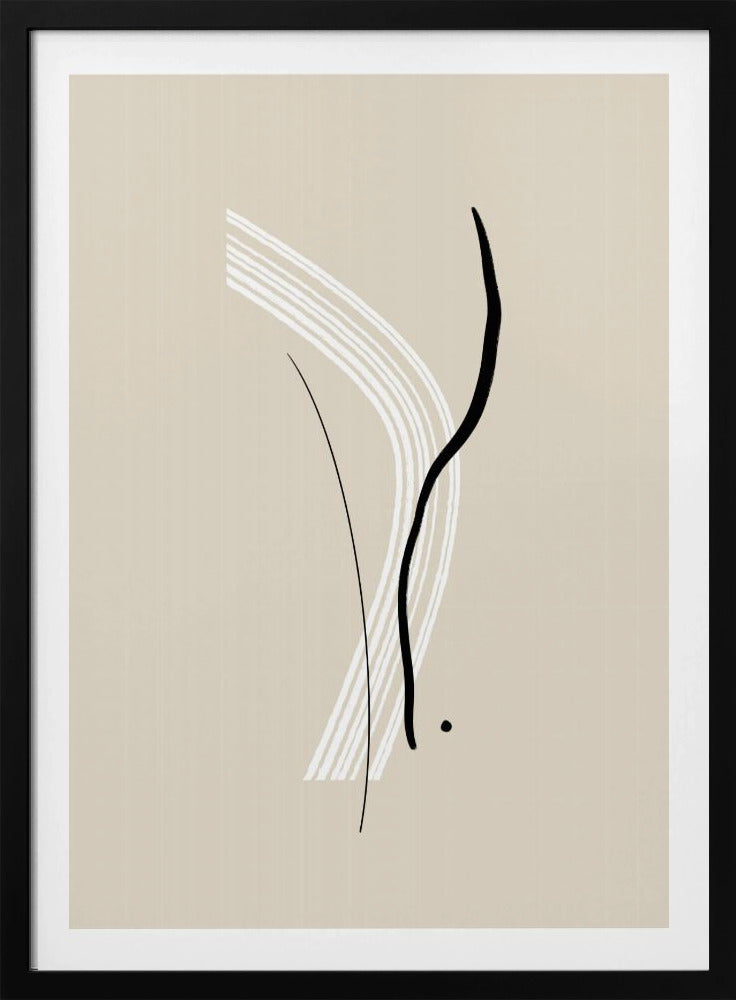 Elegante schwarz-weiße Linien | Poster