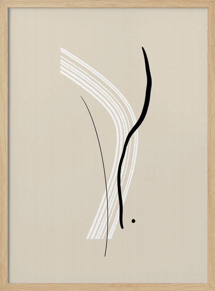 Elegante schwarz-weiße Linien | Poster