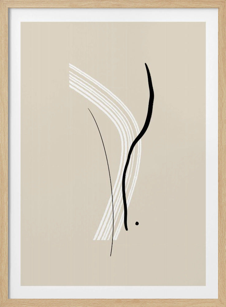 Elegante schwarz-weiße Linien | Poster