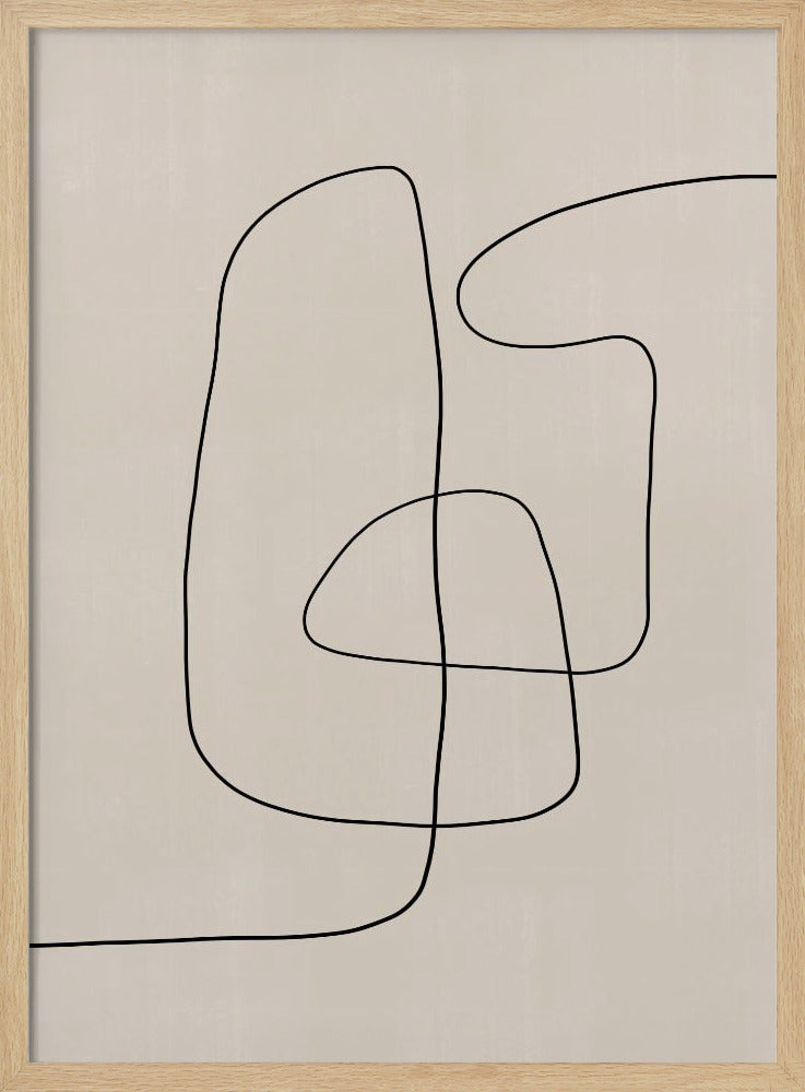 Geschwungener Linientanz | Poster