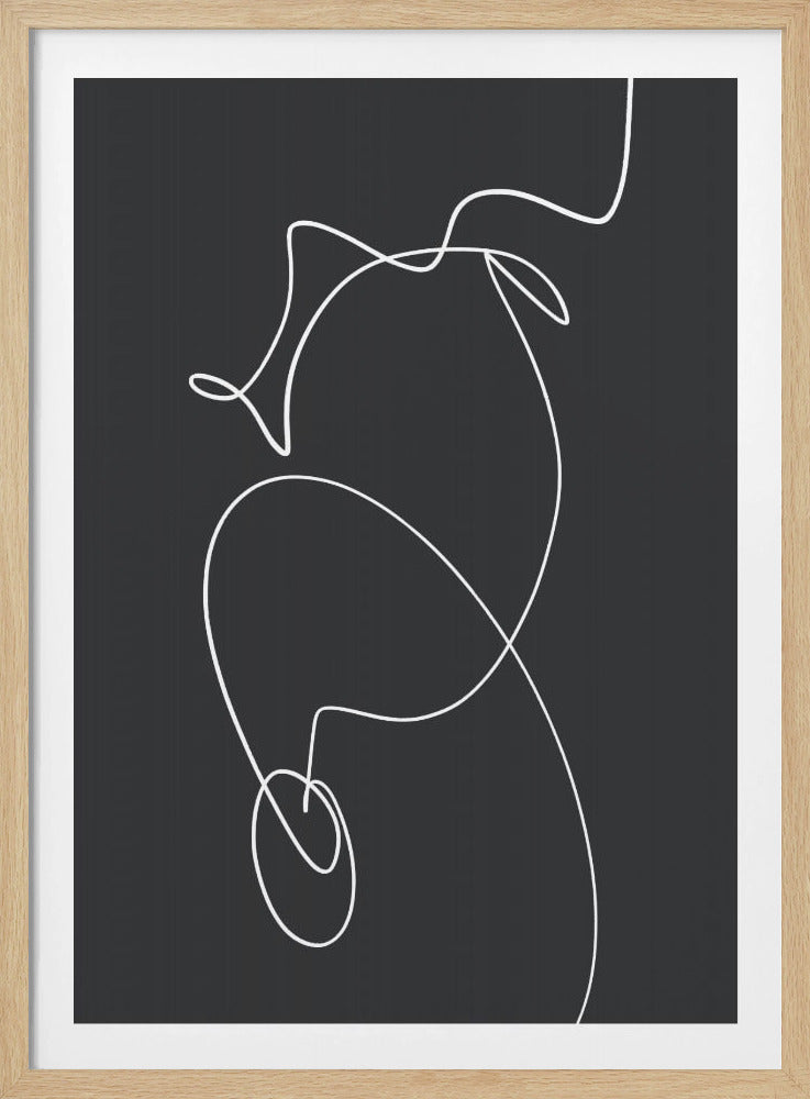 Weiße Kringel auf dunklem Hintergrund | Poster