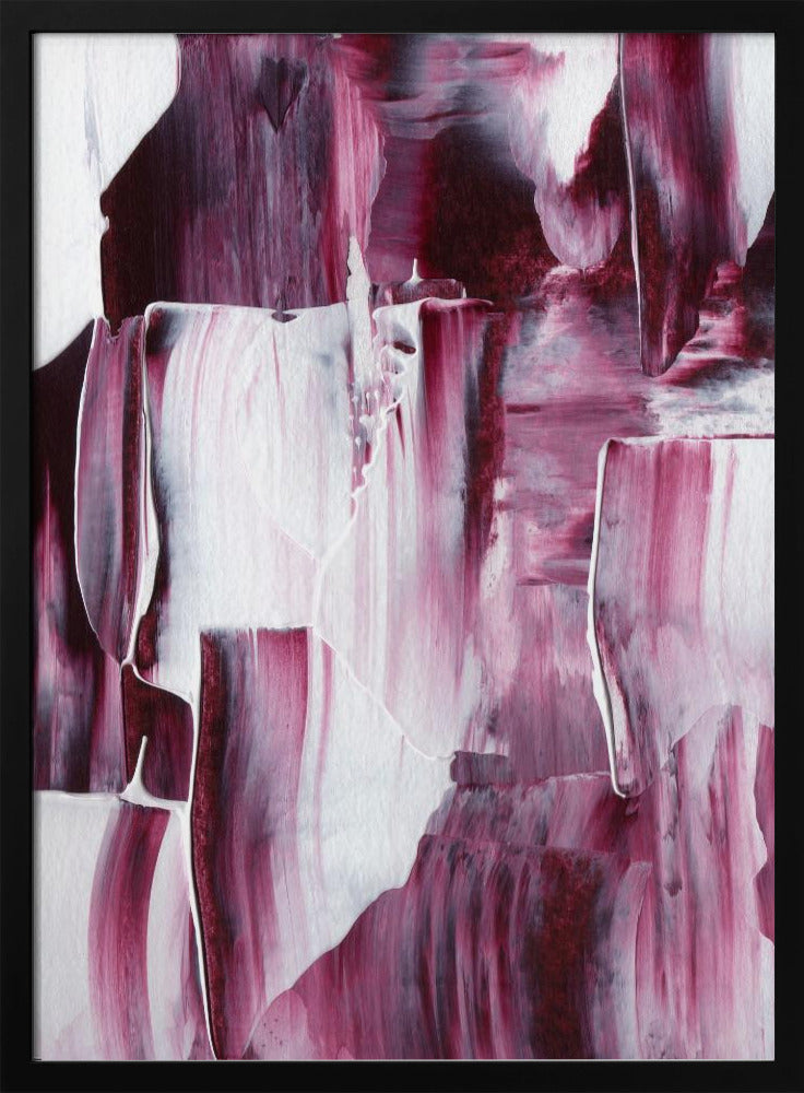 Crimson Brushstrokes | Poster