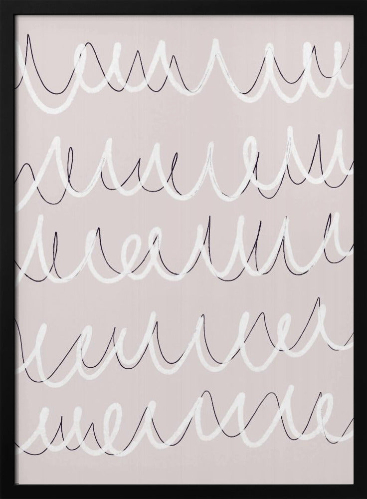 Geschwungene Doodle-Wellen | Poster