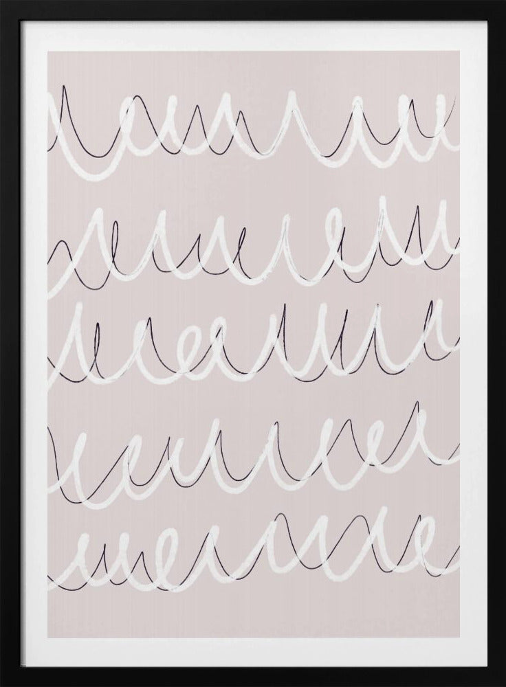 Geschwungene Doodle-Wellen | Poster