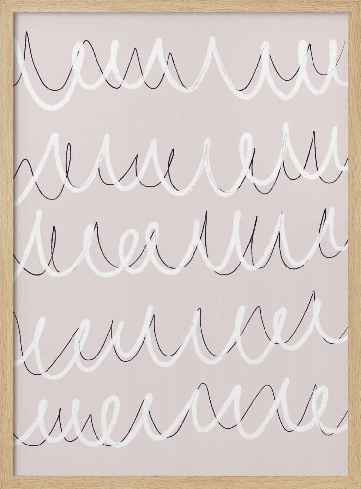 Geschwungene Doodle-Wellen | Poster