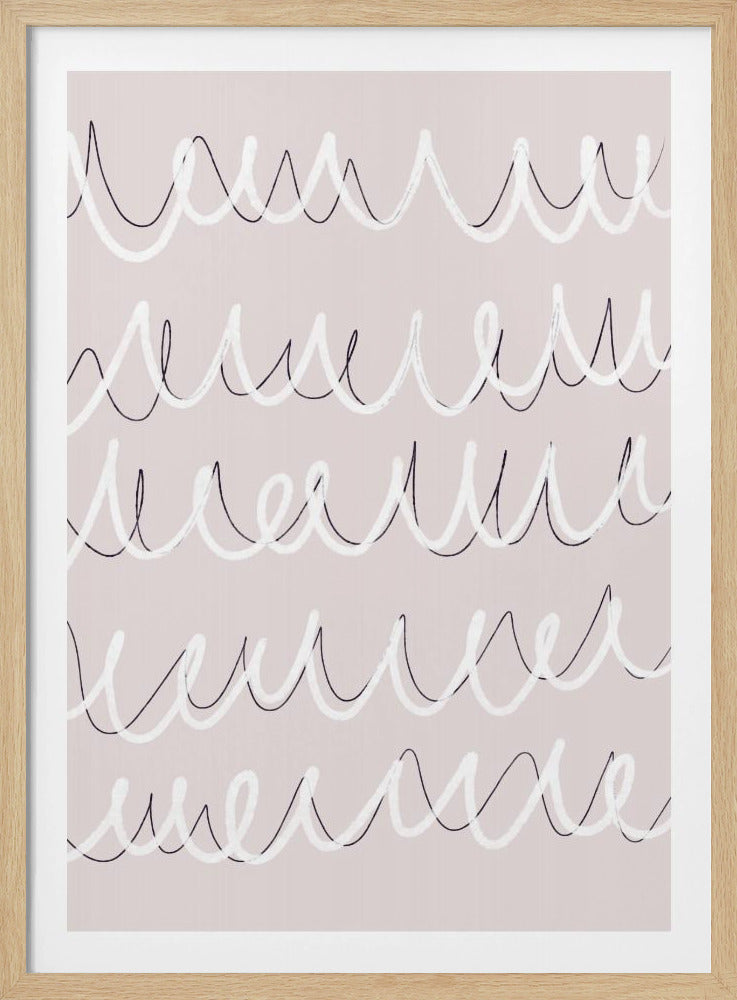 Geschwungene Doodle-Wellen | Poster