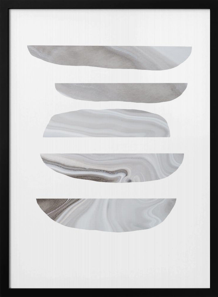 Minimalistische Marmormuster in Neutral | Poster