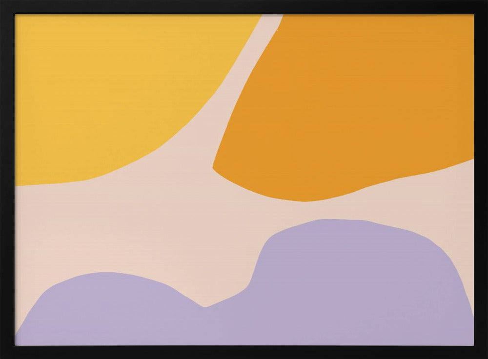Weiche Pastellformen in Gelb, Orange und Lila | Poster
