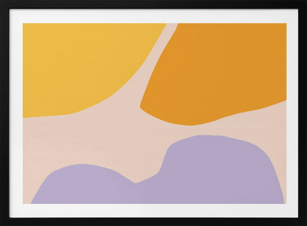 Weiche Pastellformen in Gelb, Orange und Lila | Poster