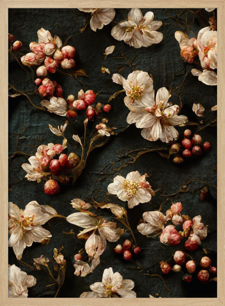 Blütenblätter und Beeren | Poster