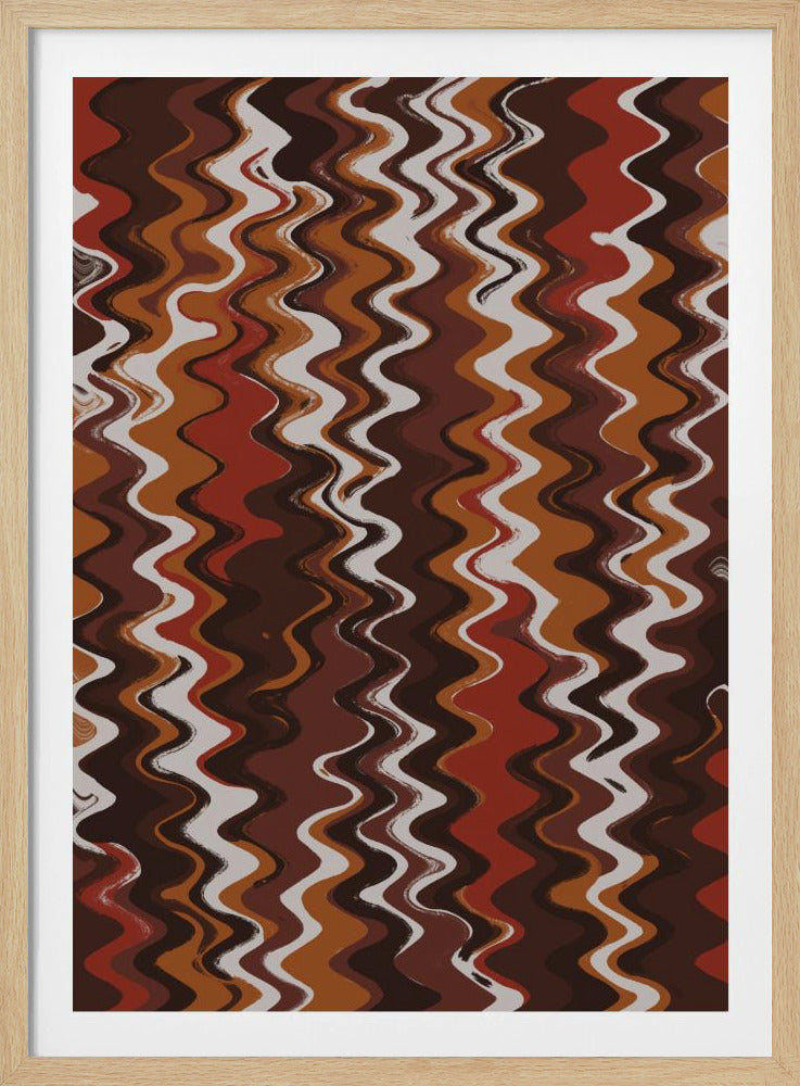 Purpurrote Wellenlandschaft | Poster