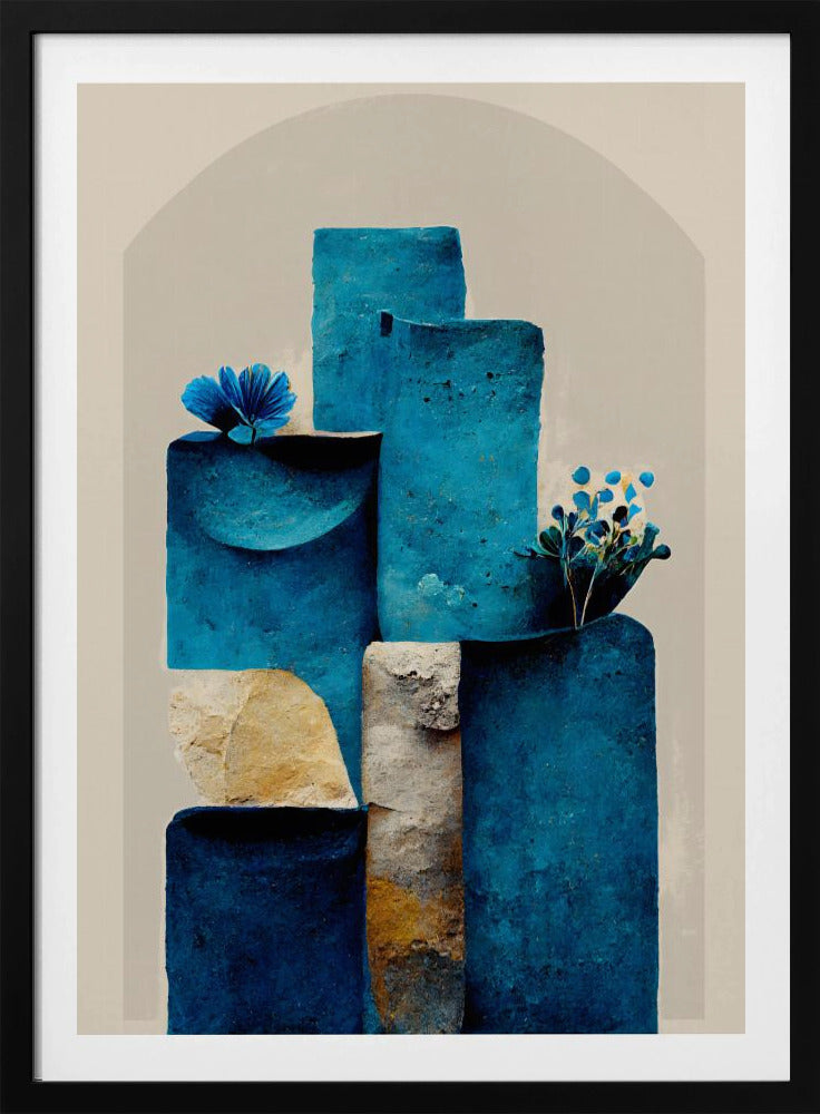 Blaue Elemente steigen auf | Poster