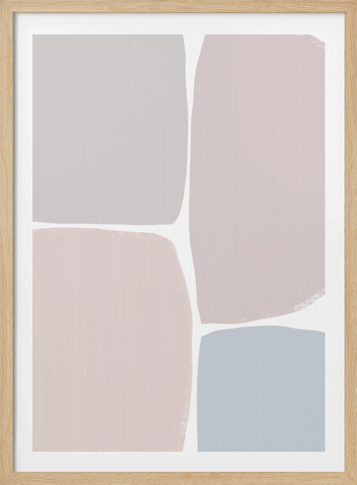 Gedämpfte geometrische Blöcke | Poster