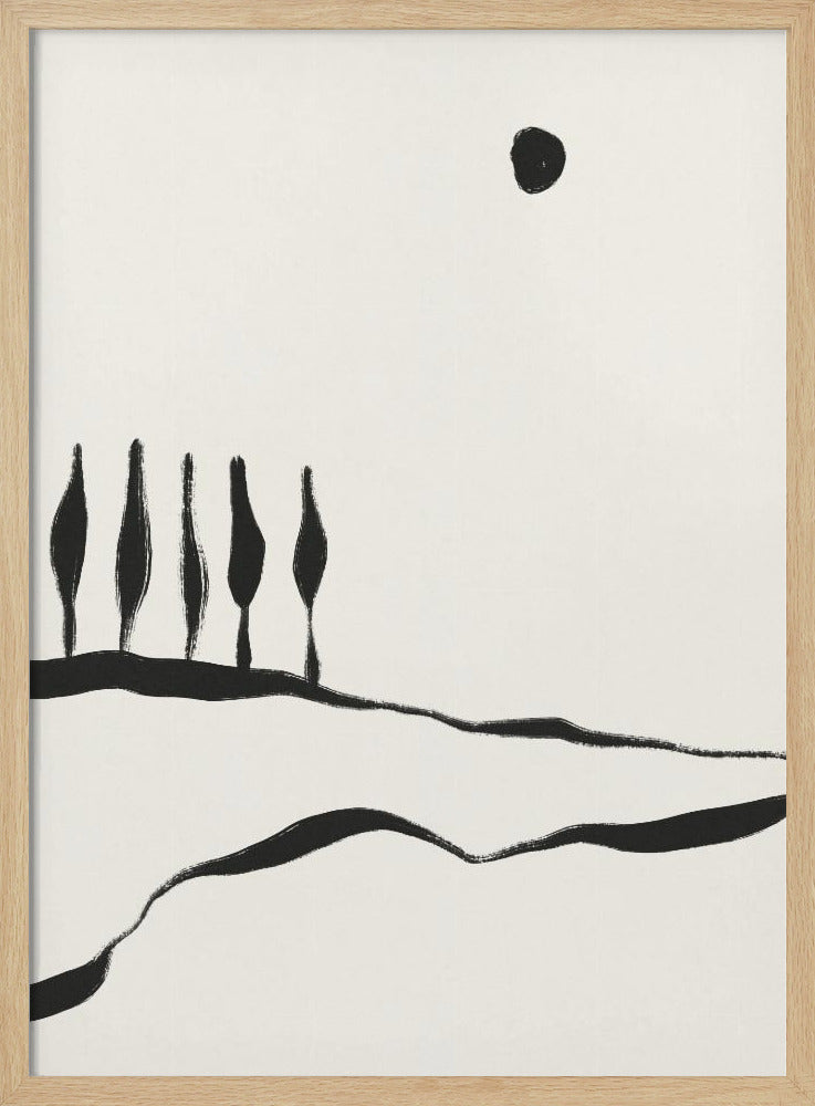 Minimale Linienlandschaft #1 | Poster