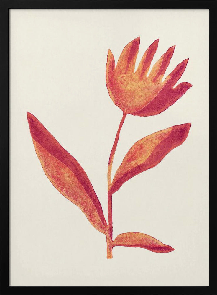 Linocut Flower / Viva Magenta | Poster